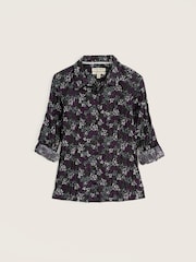 أسود زهور - Seasalt Cornwall Larissa Cotton Crinkle Shirt - صورة 4 من 6
