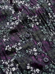 أسود زهور - Seasalt Cornwall Larissa Cotton Crinkle Shirt - صورة 6 من 6
