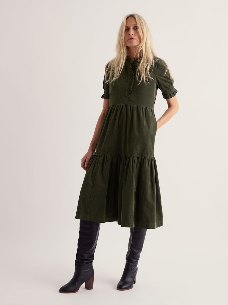 Seasalt Cornwall Green Feather Star Cord Dress - Image 1 of 5