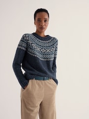 Seasalt Cornwall Blue Port Kinnis Jumper Merino - Image 2 of 5