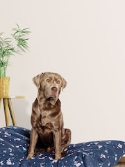 FatFace Blue Brush Floral Deep Duvet Dog Bed - Image 1 of 3