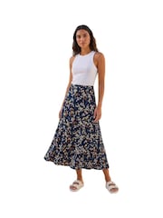 Pollera midi con estampado floral Roman - Imagen 2 de 5