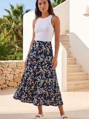 Pollera midi con estampado floral Roman - Imagen 4 de 5