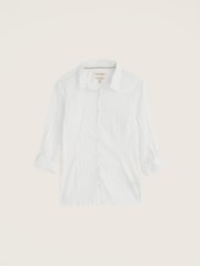 Seasalt Cornwall Bright White Larissa Cotton Crinkle Shirt - Image 4 of 6
