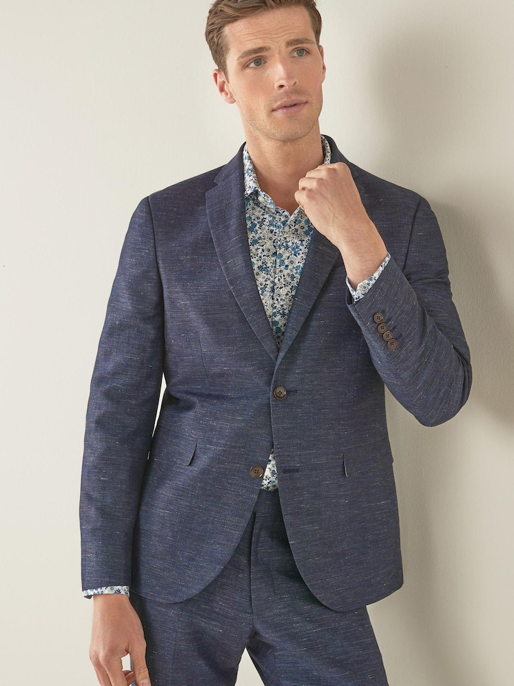 Slim Fit Joules Wool/Linen Suit: Jacket - Image 1 of 7