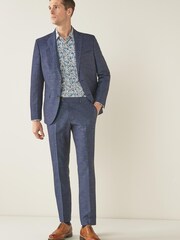 Slim Fit Joules Wool/Linen Suit: Jacket - Image 3 of 7