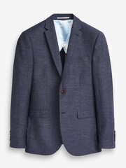 Slim Fit Joules Wool/Linen Suit: Jacket - Image 5 of 7