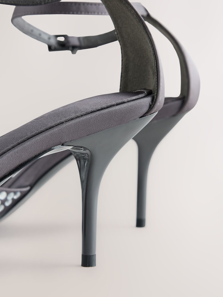 Grey Forever Comfort® Satin Peep Toe Heels - Image 10 of 10 Grey Forever Comfort® Satin Peep Toe Heels - Image 10 of 10