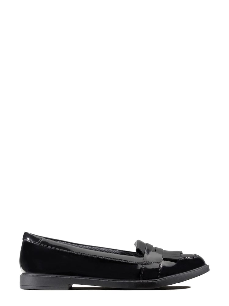 Clarks Black Multi Fit Patent Scala Bright Youth Shoes - Image 1 of 7