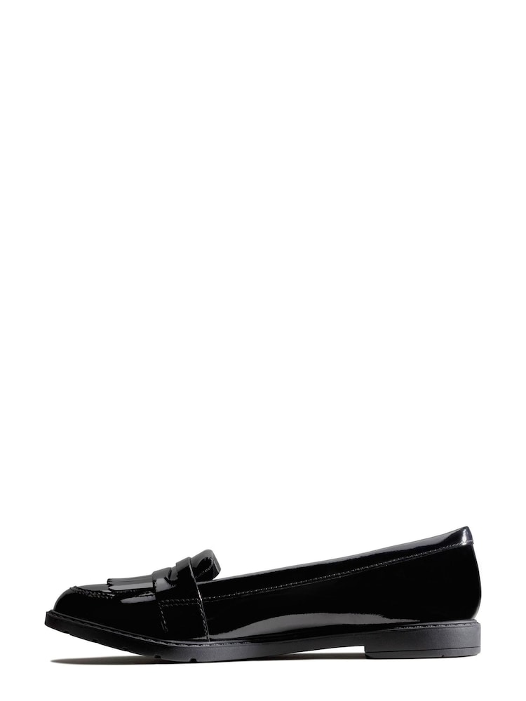 Clarks Black Multi Fit Patent Scala Bright Youth Shoes - Image 2 of 7