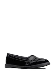 Clarks Black Multi Fit Patent Scala Bright Youth Shoes - Image 3 of 7