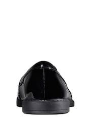 Clarks Black Multi Fit Patent Scala Bright Youth Shoes - Image 5 of 7
