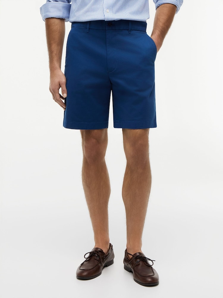 Tommy Hilfiger Blue Dover Twill Chino 8" Inseam Shorts - Image 1 of 6 Tommy Hilfiger Blue Dover Twill Chino 8" Inseam Shorts - Image 1 of 6