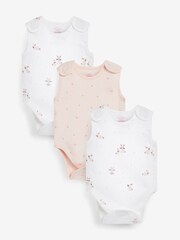 Pink Premature Baby 3 Pack Vest Bodysuits - Image 1 of 5