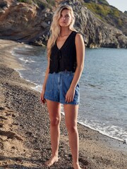 Svart - Virkade Slips Front Väst - Bild 2 av 6