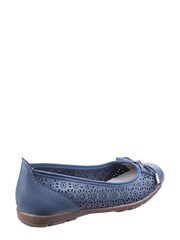 Fleet & Foster Blue Lagune Flat Ballerina Shoes - Image 3 of 4