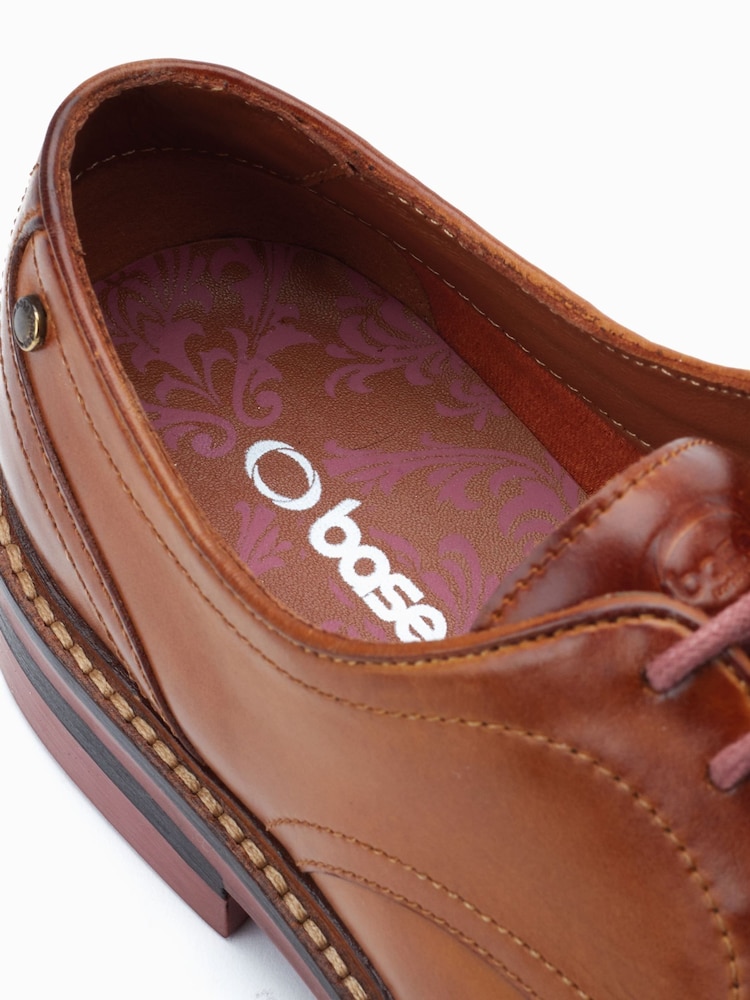 Base London Washed Tan Mawley Lace-Up Derby Shoes - Image 6 of 6 Base London Washed Tan Mawley Lace-Up Derby Shoes - Image 6 of 6