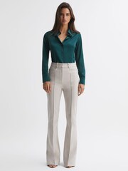 Reiss Teal Sofia Silk Shirt - Image 3 of 5