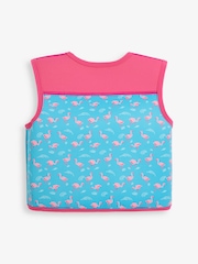 JoJo Maman Bébé Blue Flamingo UPF 50 Swim Jacket - Image 2 of 6