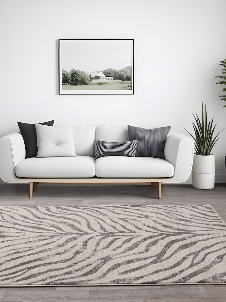 Asiatic Rugs Grey Nova Zebra Rug - Image 1 of 4 Asiatic Rugs Grey Nova Zebra Rug - Image 1 of 4