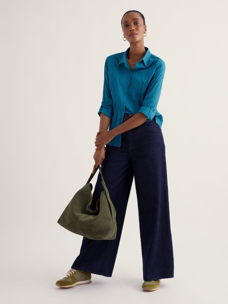 أزرق على أخضر أزرق - Seasalt Cornwall Larissa Cotton Crinkle Shirt - صورة 1 من 5 أزرق على أخضر أزرق - Seasalt Cornwall Larissa Cotton Crinkle Shirt - صورة 1 من 5