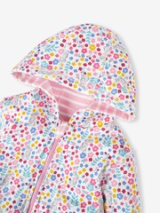 JoJo Maman Bébé Pink Bunny Floral Appliqué Reversible Hoodie With Pet In Pocket - Image 5 of 8