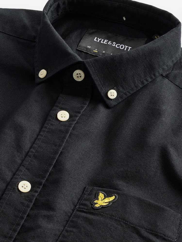 Lyle & Scott Black Cotton Oxford Shirt - Image 3 of 5