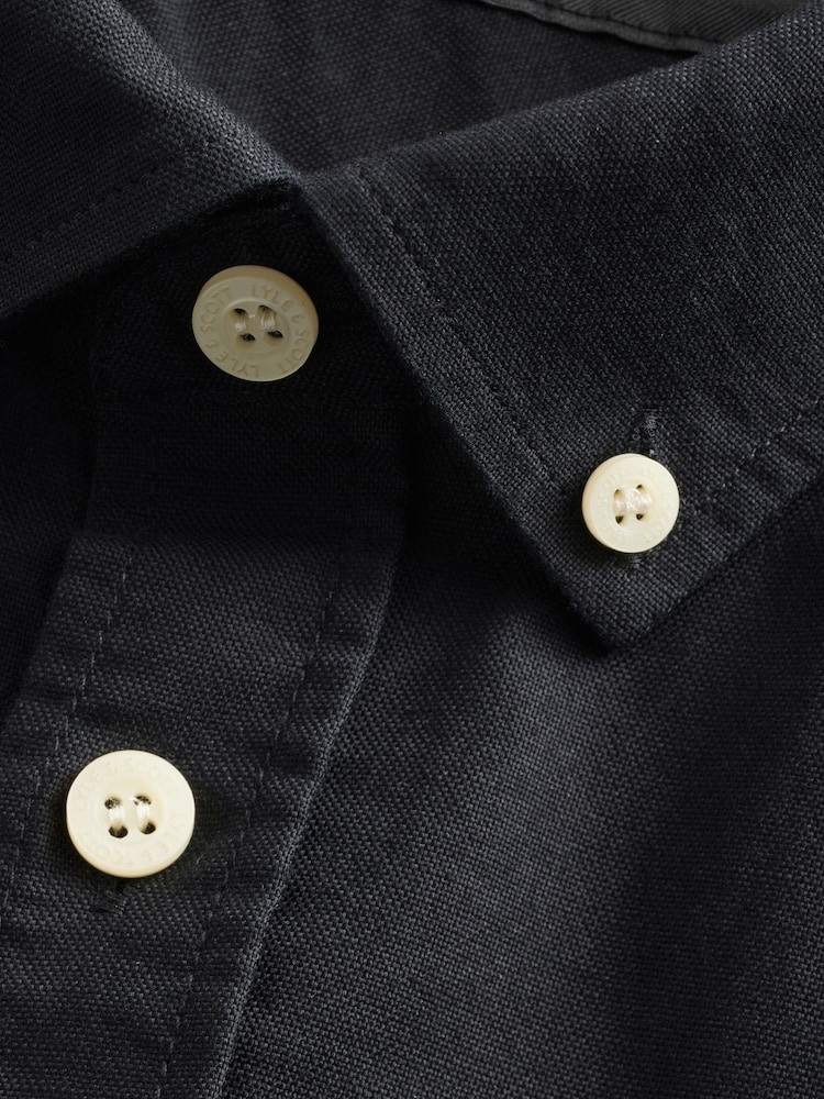 Lyle & Scott Black Cotton Oxford Shirt - Image 5 of 5