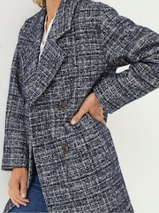 FatFace Blue Blair Wool Blend Coat - Image 3 of 4