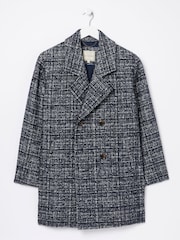 FatFace Blue Blair Wool Blend Coat - Image 4 of 4