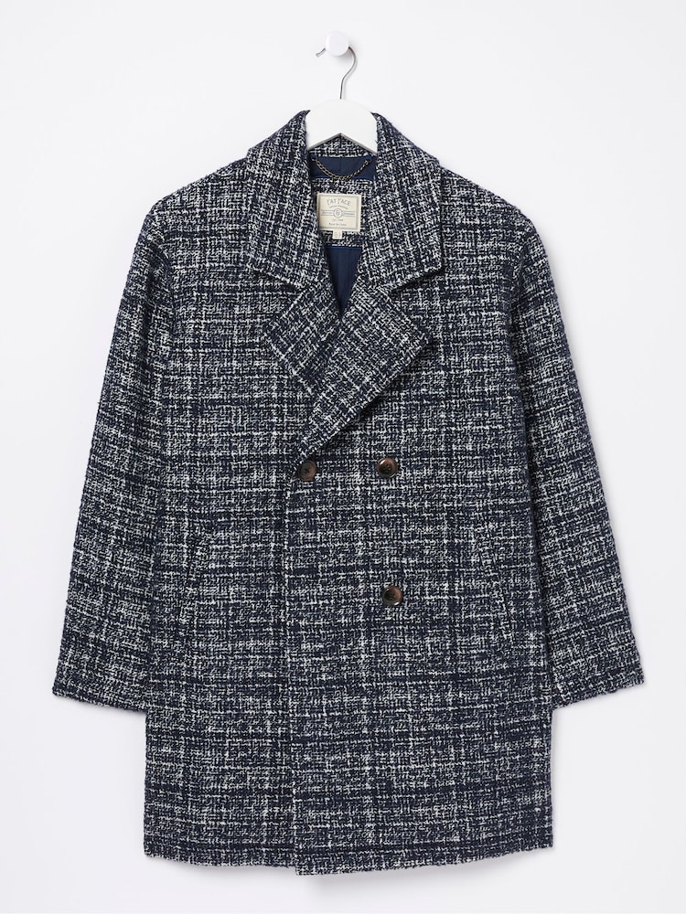 FatFace Blue Blair Wool Blend Coat - Image 4 of 4