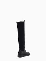 Dune London Black Text Under The Knee 50/50 Boots - Image 4 of 6