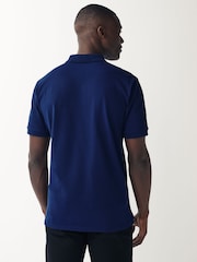 Blue Rich Slim Fit Short Sleeve Pique Polo Shirt - Image 2 of 7