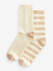 Neutral Cosy Socks 2 Pack - Image 1 of 1
