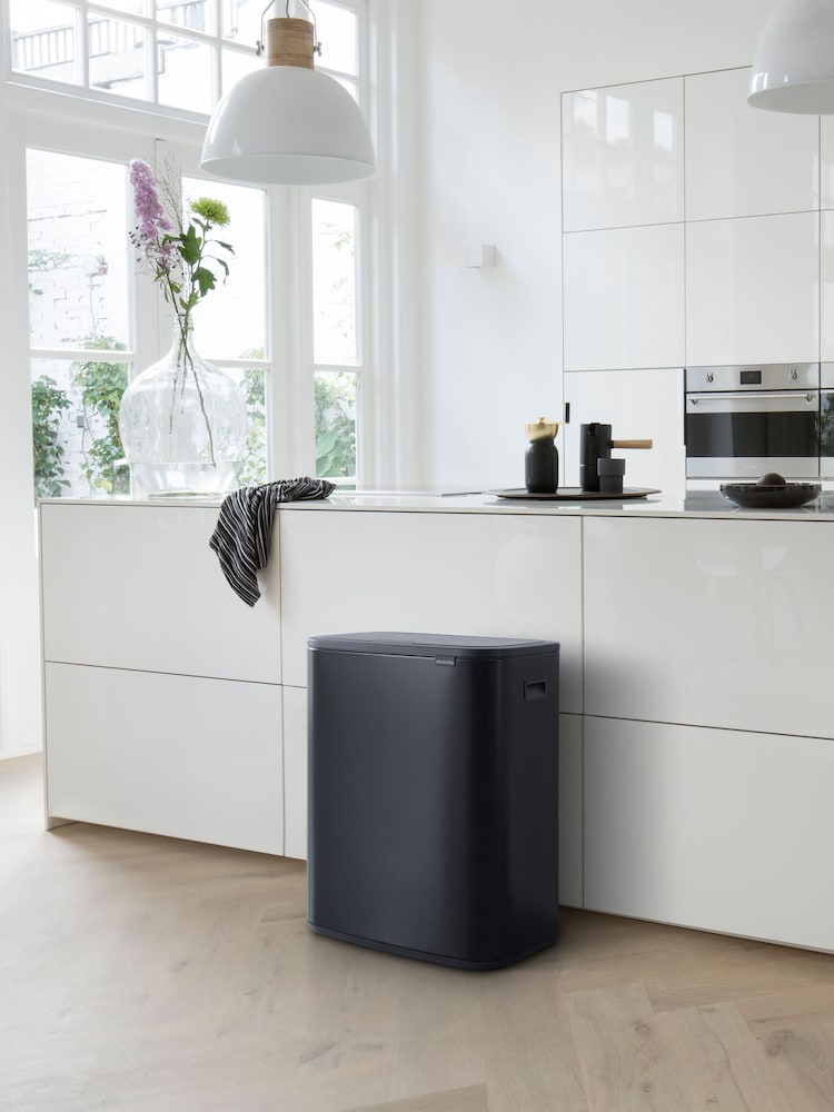Brabantia Matt Black Bo Touch Double 30L Bin - Image 2 of 6