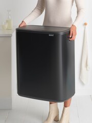 Brabantia Matt Black Bo Touch Double 30L Bin - Image 6 of 6