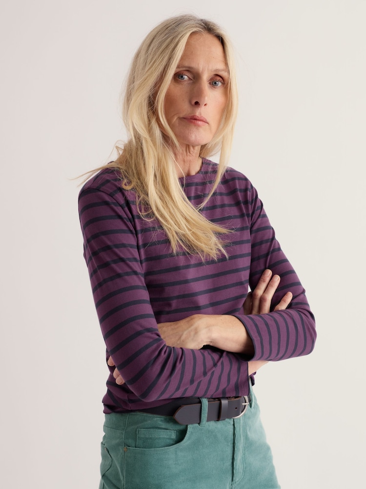 أرجواني - Seasalt Cornwall Sailor Cotton Long Sleeve Top - صورة 1 من 5 أرجواني - Seasalt Cornwall Sailor Cotton Long Sleeve Top - صورة 1 من 5