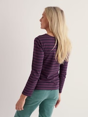 أرجواني - Seasalt Cornwall Sailor Cotton Long Sleeve Top - صورة 3 من 5