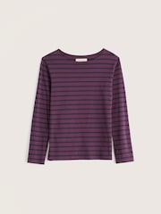 أرجواني - Seasalt Cornwall Sailor Cotton Long Sleeve Top - صورة 4 من 5