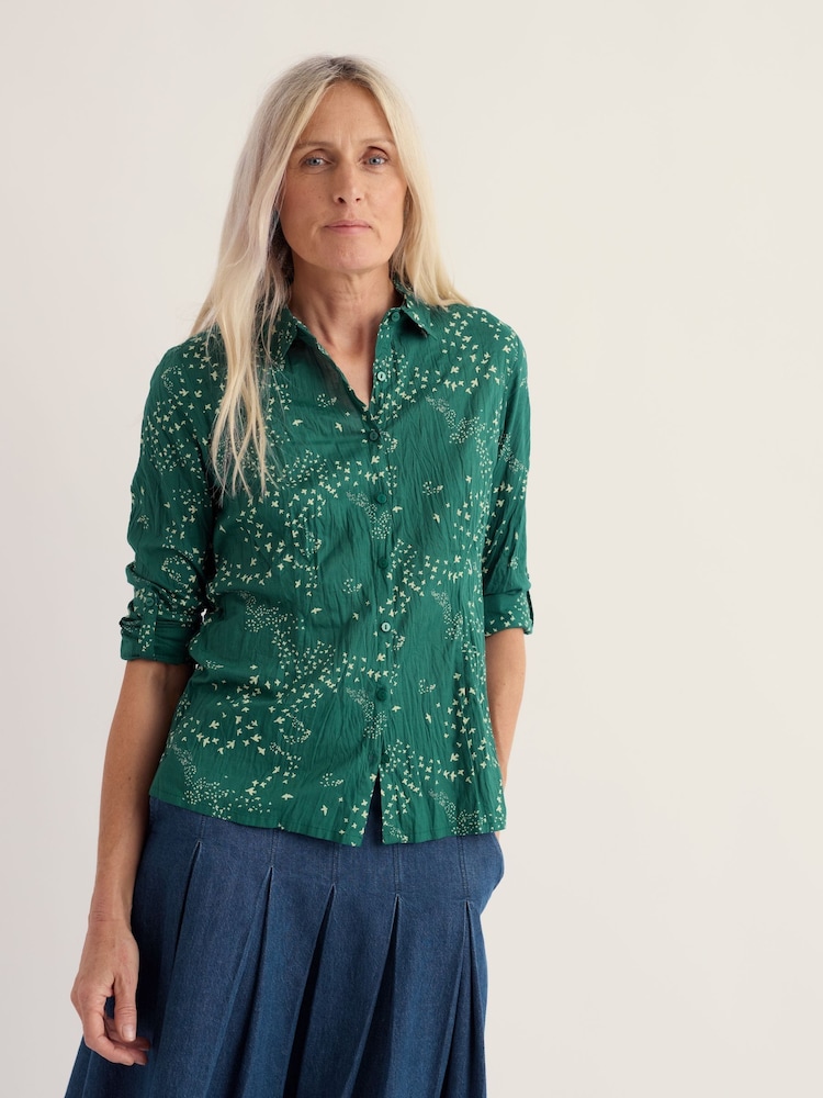أخضر - Seasalt Cornwall Larissa Cotton Crinkle Shirt - صورة 1 من 6