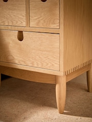 MADE.COM Oak Penn 3 Drawer Bedside Table - Image 2 of 6