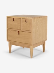 MADE.COM Oak Penn 3 Drawer Bedside Table - Image 4 of 6