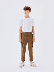 Name It Brown Boys Cargo Trousers - Image 2 of 6