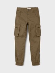 Name It Brown Boys Cargo Trousers - Image 3 of 6