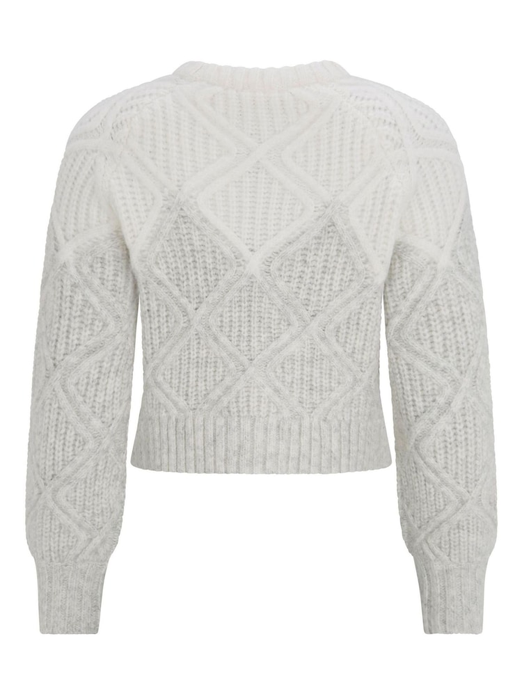 Mint Velvet Grey Diamond Knit Jumper - Image 4 of 4