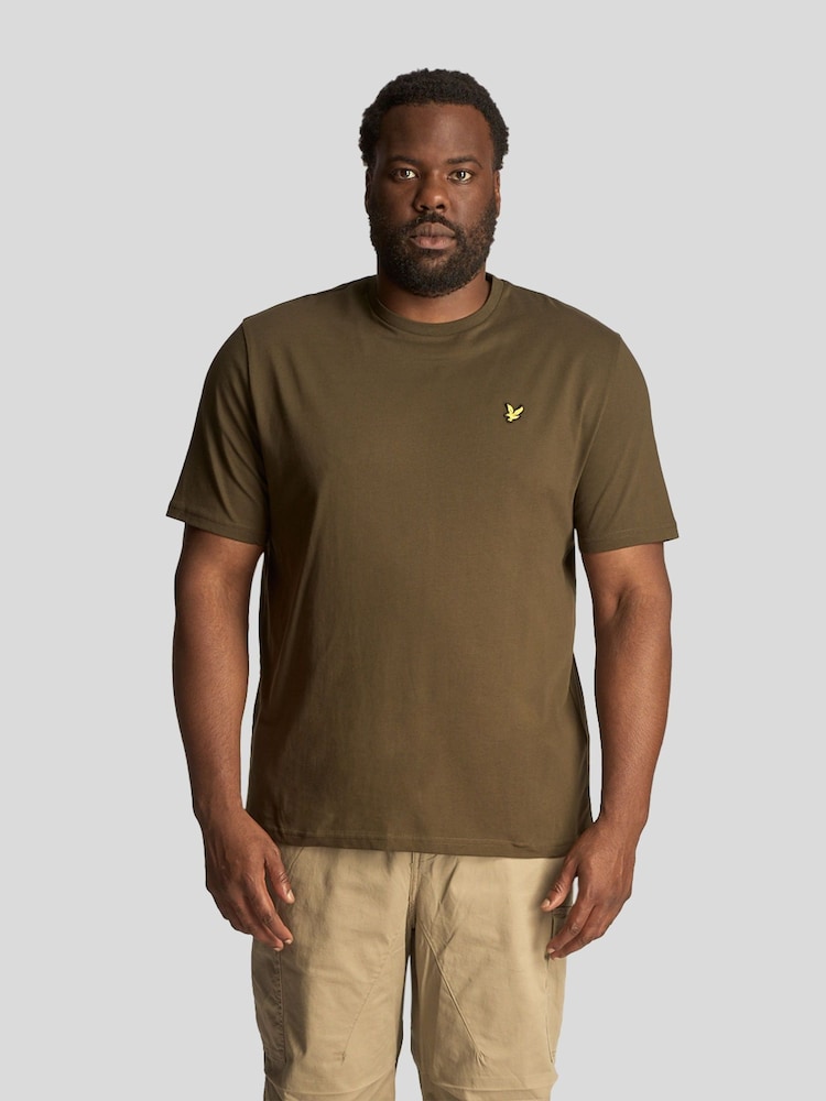 Lyle & Scott Olive Green 100% Cotton Big Crew Neck T-Shirt - Image 1 of 5