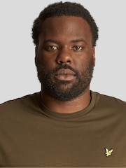 Lyle & Scott Olive Green 100% Cotton Big Crew Neck T-Shirt - Image 3 of 5