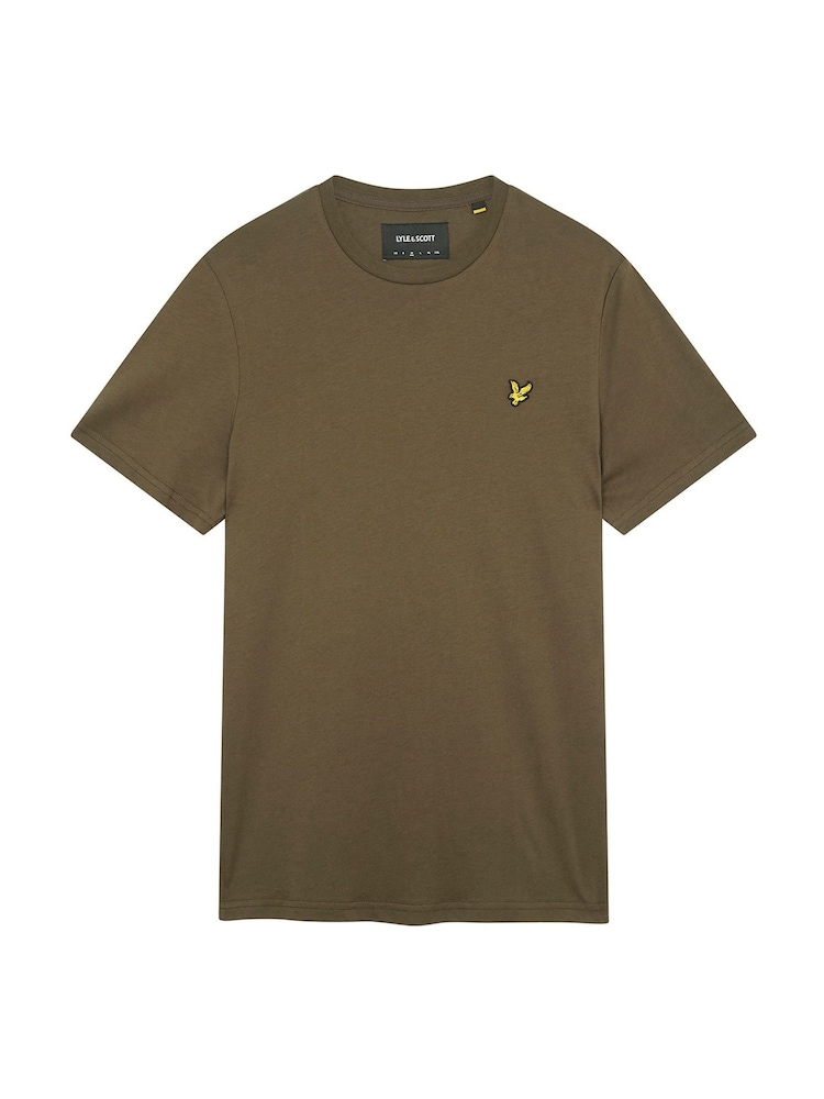 Lyle & Scott Olive Green 100% Cotton Big Crew Neck T-Shirt - Image 5 of 5