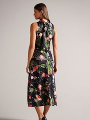 Ted Baker Black Cowl Neck Connihh Midi Slip Dress - Image 2 of 6
