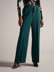 Ted Baker Green Liliaah Wide Leg Joggers - Image 1 of 5